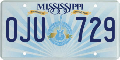 MS license plate OJU729