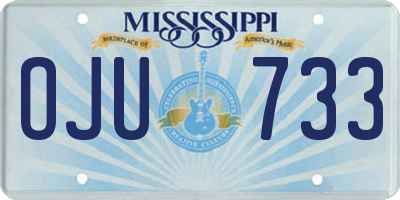 MS license plate OJU733