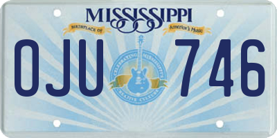 MS license plate OJU746