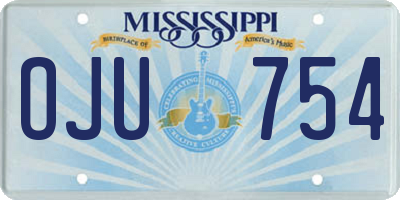 MS license plate OJU754
