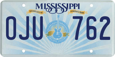 MS license plate OJU762