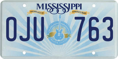 MS license plate OJU763