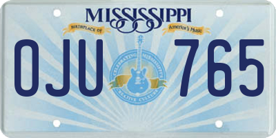 MS license plate OJU765
