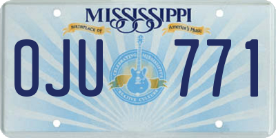 MS license plate OJU771