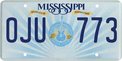 MS license plate OJU773