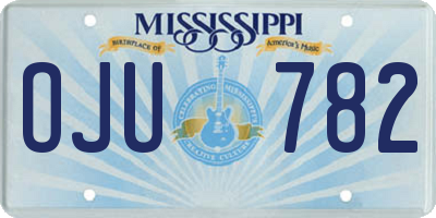 MS license plate OJU782