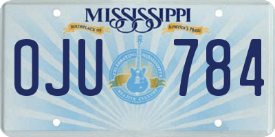 MS license plate OJU784