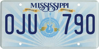 MS license plate OJU790