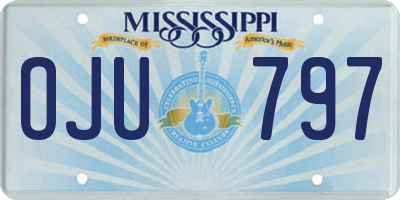MS license plate OJU797