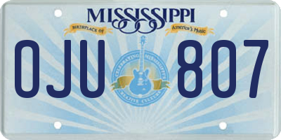 MS license plate OJU807