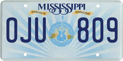 MS license plate OJU809