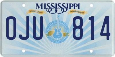MS license plate OJU814