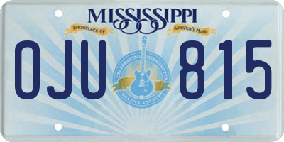 MS license plate OJU815