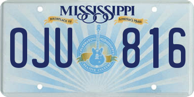 MS license plate OJU816