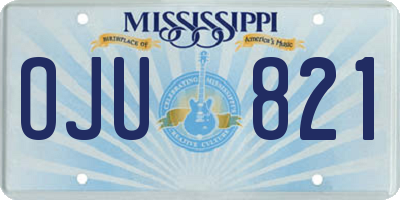 MS license plate OJU821