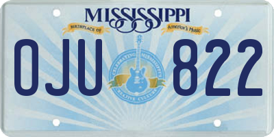 MS license plate OJU822
