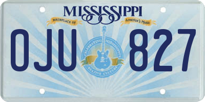 MS license plate OJU827