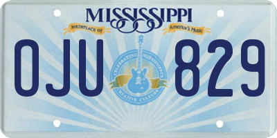 MS license plate OJU829