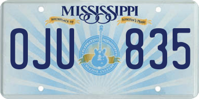 MS license plate OJU835