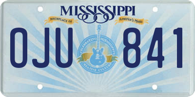 MS license plate OJU841