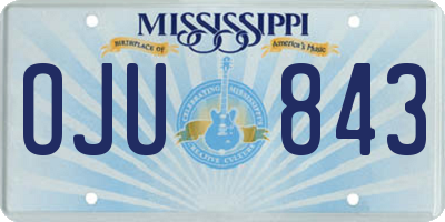 MS license plate OJU843