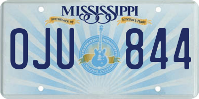 MS license plate OJU844