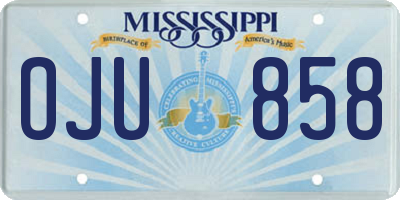 MS license plate OJU858