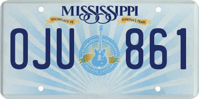 MS license plate OJU861
