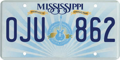 MS license plate OJU862