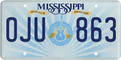 MS license plate OJU863