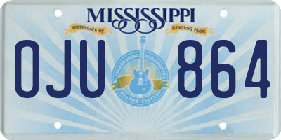 MS license plate OJU864