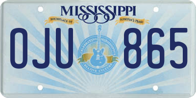 MS license plate OJU865