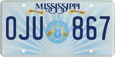 MS license plate OJU867