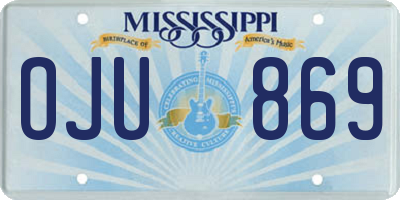 MS license plate OJU869