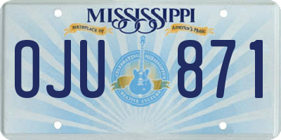 MS license plate OJU871