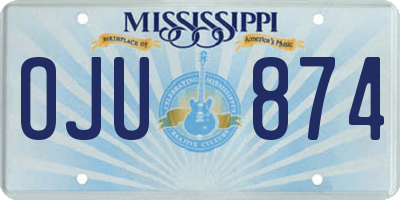 MS license plate OJU874