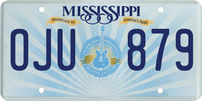 MS license plate OJU879