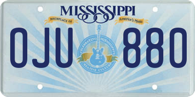 MS license plate OJU880