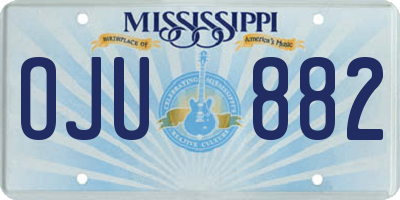 MS license plate OJU882