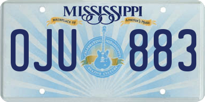 MS license plate OJU883