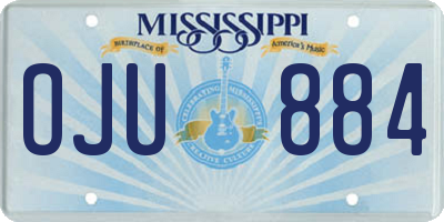 MS license plate OJU884