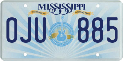 MS license plate OJU885