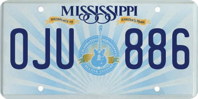 MS license plate OJU886