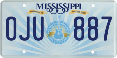 MS license plate OJU887
