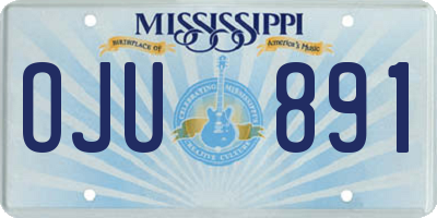 MS license plate OJU891