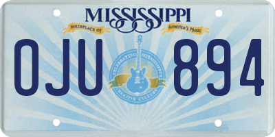 MS license plate OJU894