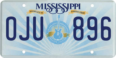 MS license plate OJU896