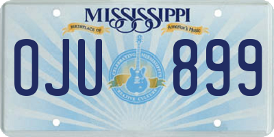 MS license plate OJU899