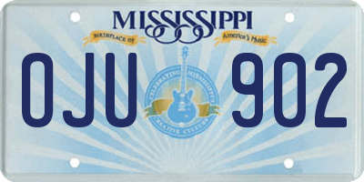MS license plate OJU902