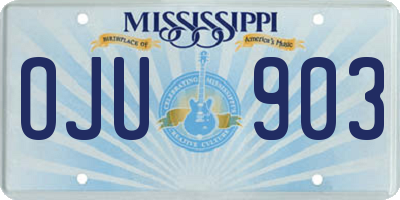 MS license plate OJU903